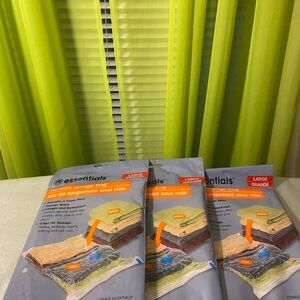 Essentials Large Vacuum Storage Bags - Gray and Orange